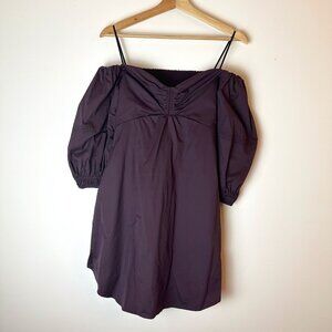 A.L.C. Purple Mila Off Shoulder Mini Dress